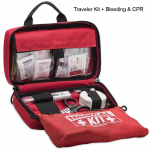 Traveler Kit with Medical Supplies and Bleeding and CPR Basic Kit