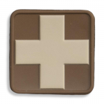 Medical Cross Patch, Brown with Tan Cross