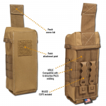 Chinook Medical Gear Individual First Aid kit pouch and insert coyote brown front and back with malice clips