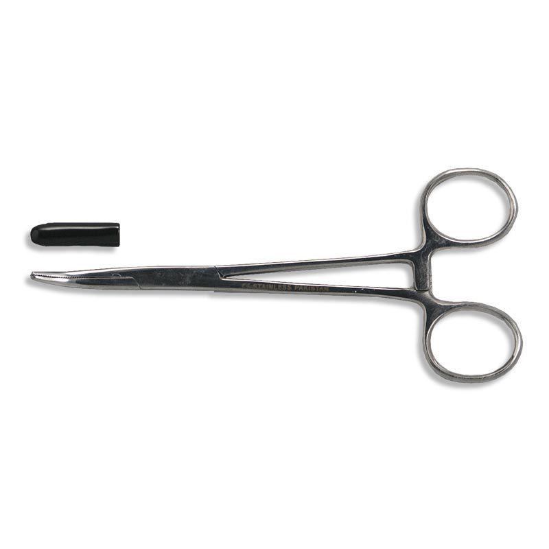 Apical Set of Kelly Forceps Locking Tweezers Clamp 5-1/2 Inch Straight &Curved Silver