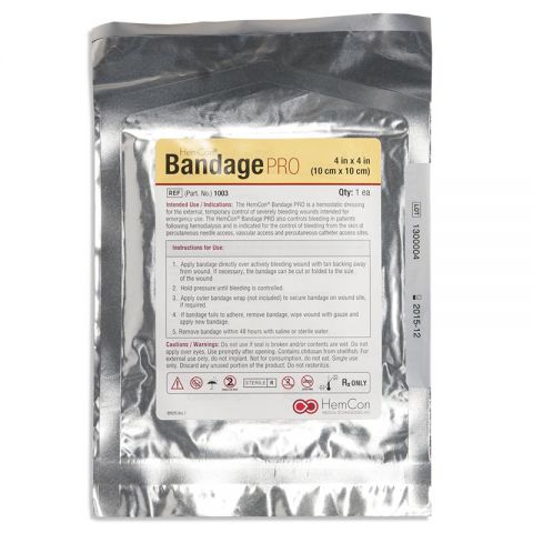 Tricol Biomedical, Inc. HemCon Bandage Pro - 4x4