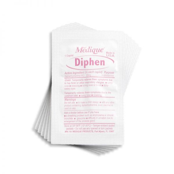 Chinook Medical Gear, Inc. Diphenhydramine 25 mg Caplets (Antihistamine)
