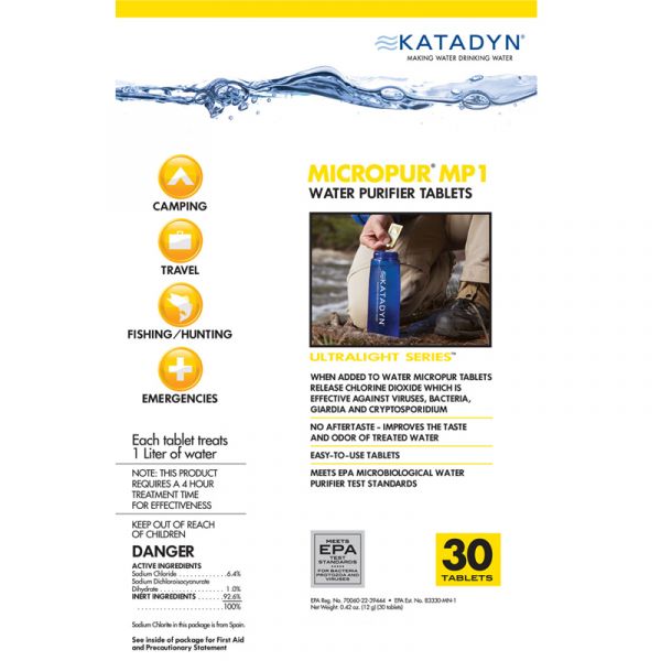 chinook medical gear Katadyn Micropur Water Purification Tablets