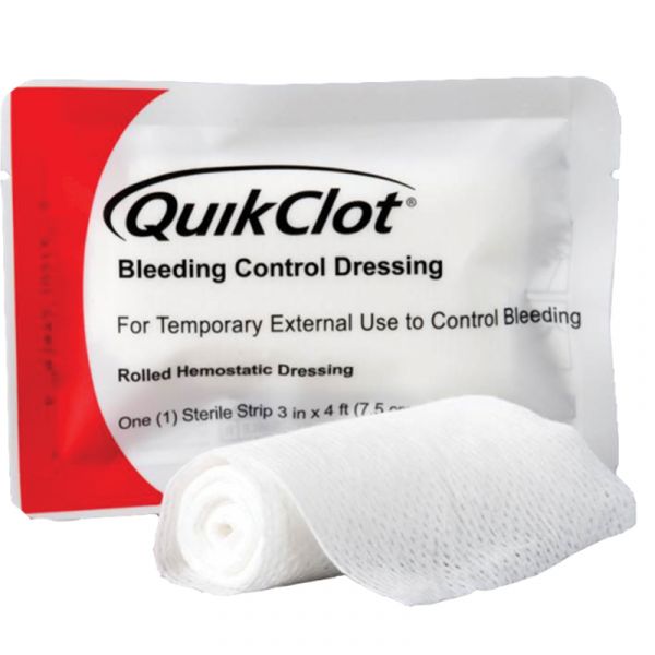 teleflex medical incorporated QuikClot 3in x 4-Ft Bleeding Control Dressing,  Roll