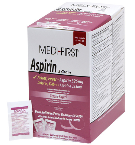 Medique Products Aspirin 325 mg tablets, Box of 250