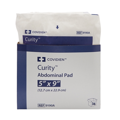 Curity™ Abdominal Pad Curity™ 5 X 9 Inch 1 per Pack Sterile Rectangle