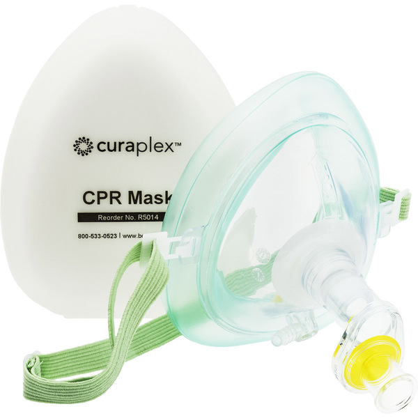 Adult Pocket mask in hard case with 1-way valve and filter